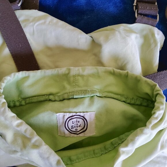 LIFE IS GOOD Canvas Cinch Rucksack Drawstring Cotton Backpack Bag - Picture 11 of 15